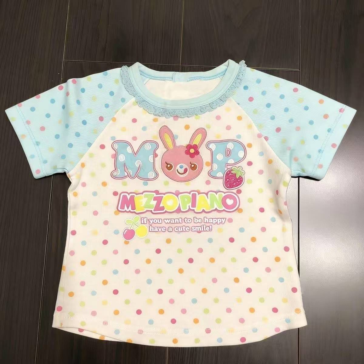 Vintage Kawaii Cute Short Slee - Street Fashion Y2K recension och pris