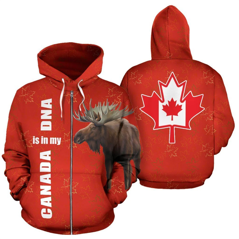 Canada Moose Hoodie Canada Is  - Street Fashion Canada recension och pris