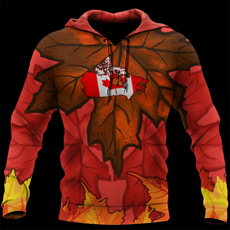 Canada Maple Leaf 3d Printed H - Street Fashion Canada recension och pris