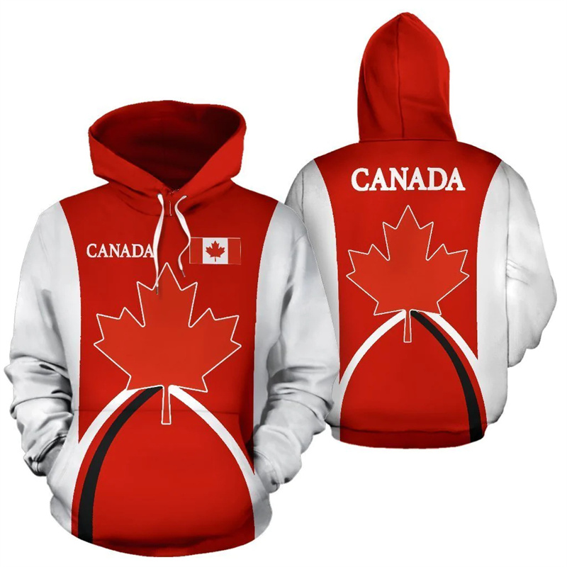 Canada Hoodie Maple Leaf 3d Pr - Street Fashion Canada recension och pris